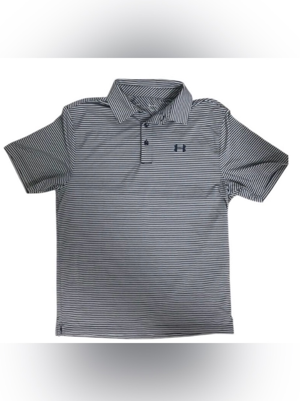 Under Armour HeatGear Striped Polo Shirt Men’s Medium Loose Athletic Golf